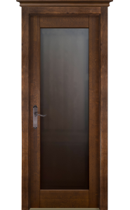 Дверь М 4 Античный орех со стеклом Ольха